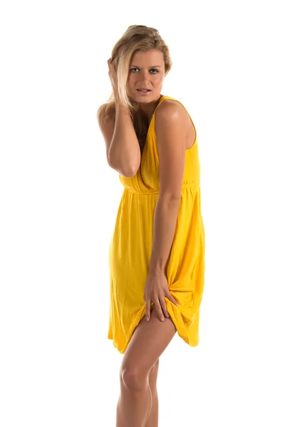 Gelbes Kleid — Stockfoto