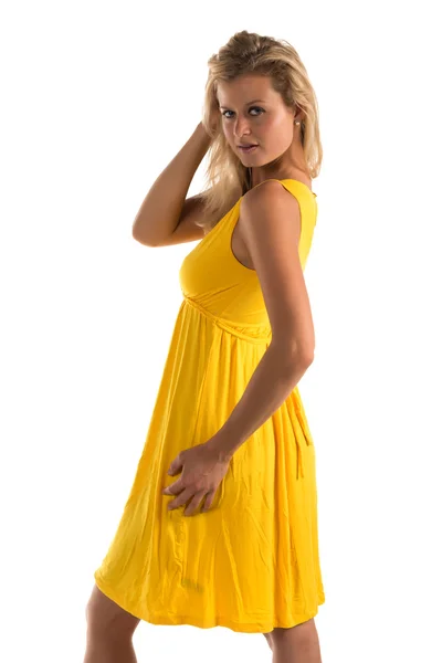 Vestido amarillo — Foto de Stock