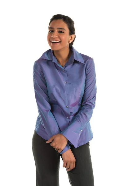 Blauwe blouse — Stockfoto