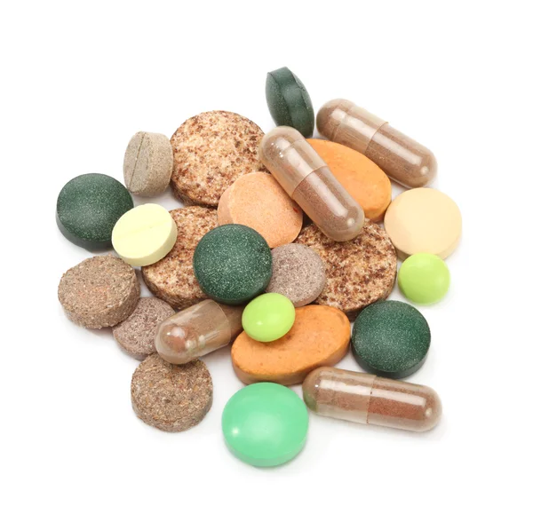 Vitaminer, piller og tabletter – stockfoto