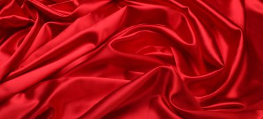 Red silk fabric background