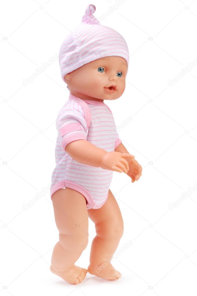 Baby doll isolated in white
