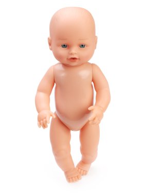 -beyaz izole oyuncak bebek