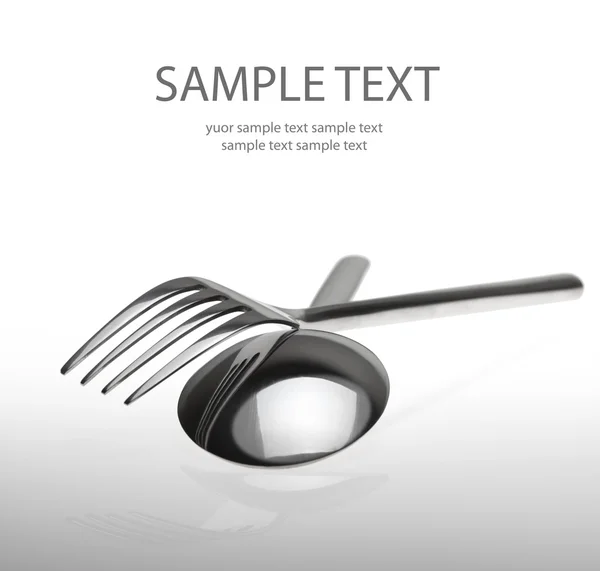 Tenedor y cuchara — Foto de Stock