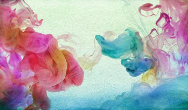 Acrylic colors in water. Abstract textured background. clipart