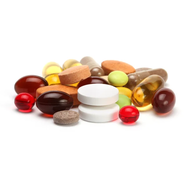 Vitamins, pills and tablets — Stock Photo, Image