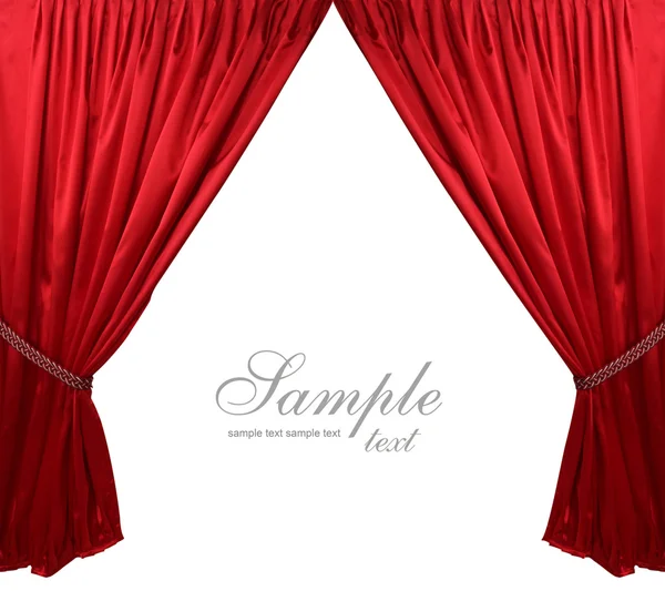 Red theater curtain background — Stock Photo, Image