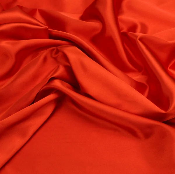 Red silk fabric background — Stock Photo, Image