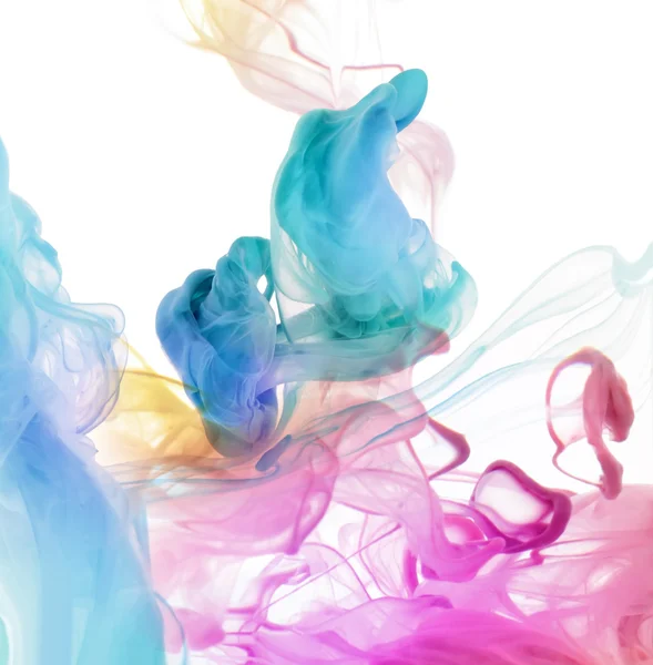 Acrylfarben im Wasser. Abstrakter Hintergrund. — Stockfoto