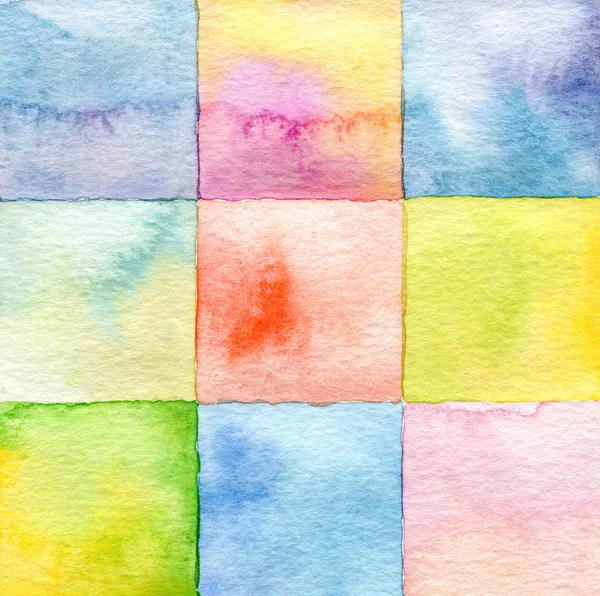 Abstract square watercolor painted background — Stock Photo, Image