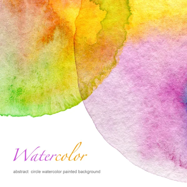 Abstract circle watercolor painted background — Stock Photo, Image