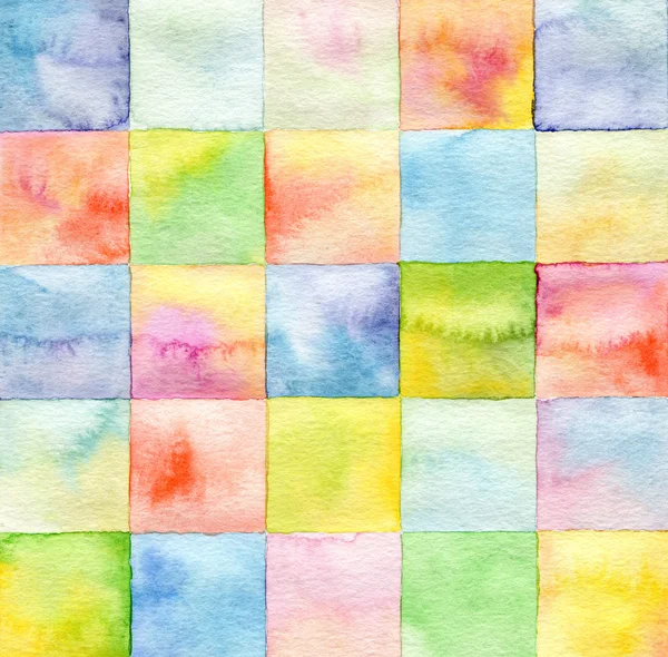 Абстрактний квадратний акварельний пофарбований фон — стокове фото