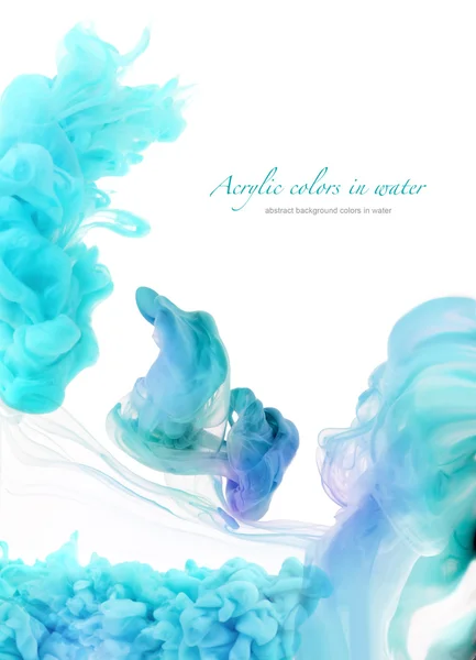 Colores acrílicos en agua. Fondo abstracto. — Foto de Stock