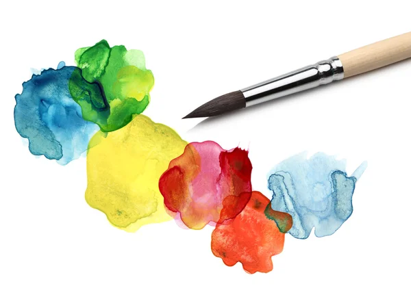 Peinture à la brosse et aquarelle — Photo