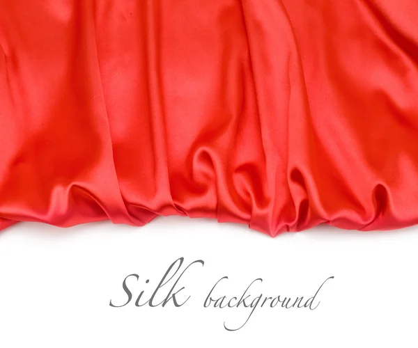 赤い絹織物の背景 — ストック写真
