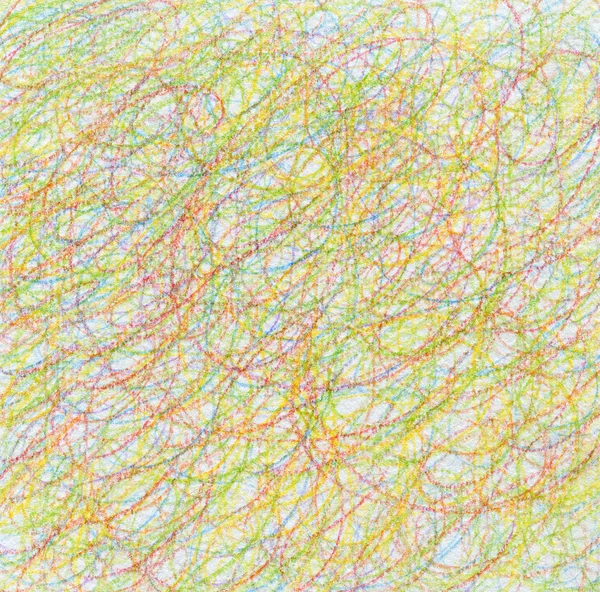 Abstrakte Zeichnung kritzeln Farbstift Hintergrund. Papierstruktur. — Stockfoto