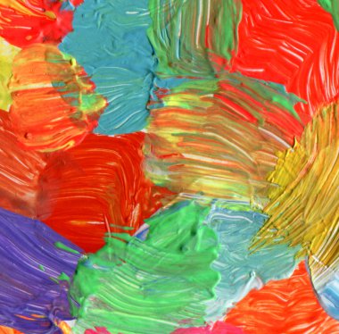 Daire akrilik ve arka plan boyalı suluboya soyut.