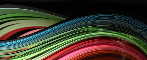 Color Arco Iris Tira Papel Ondulado Textura Abstracta Fondo Horizontal — Foto de Stock