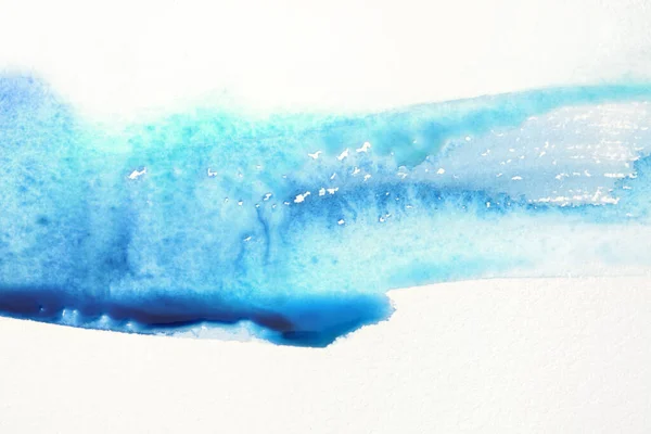 Абстрактная Акварельная Акриловая Покраска Голубой Цвет Фона Холста — стоковое фото