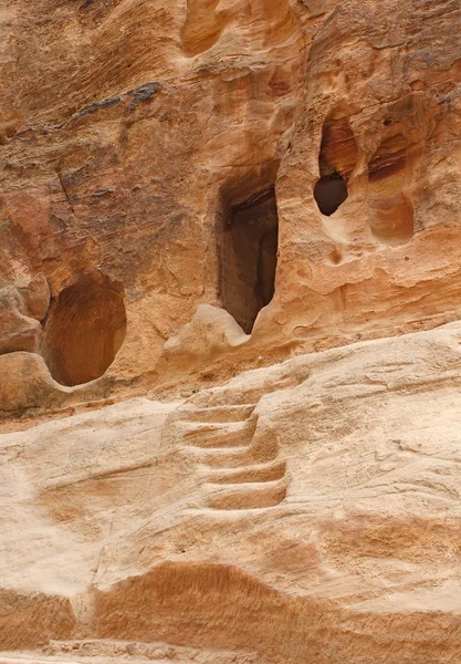 Eski nabatean evde rock — Stok fotoğraf