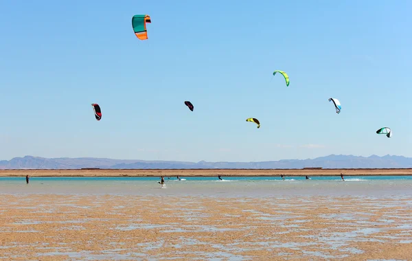 Kite-szörfösök — Stock Fotó