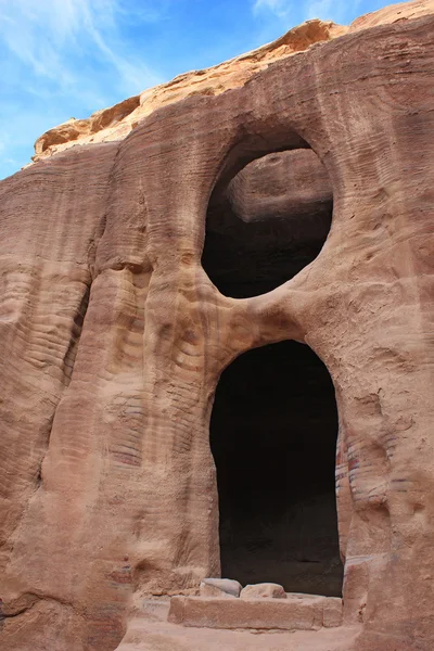 Velhas ruínas nabateanas em Petra — Fotografia de Stock