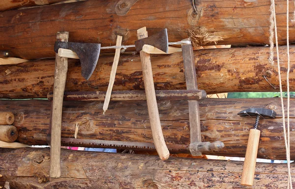 Ancient tools of the carpenter — Stock Photo, Image