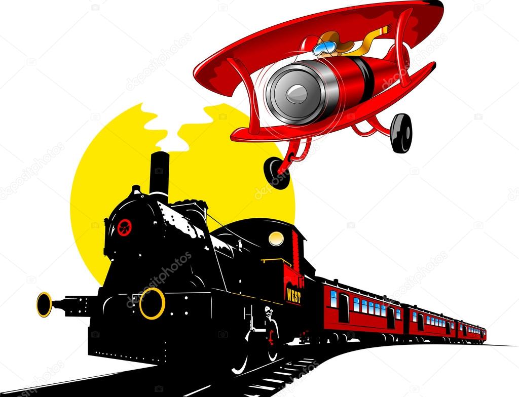 Train and plane