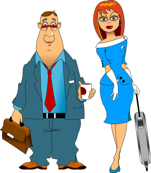 Pilot and stewardess