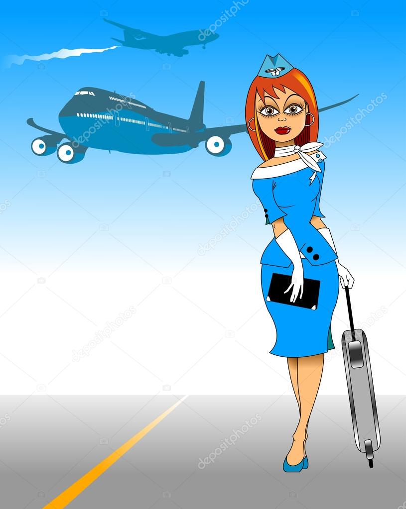 beautiful stewardess