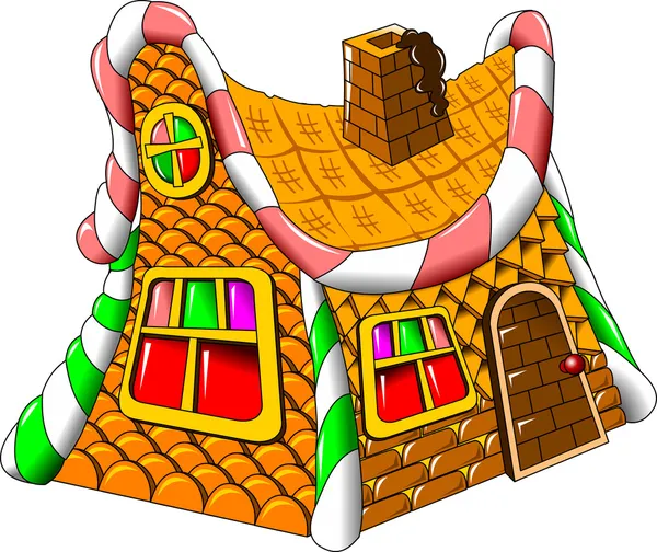 Peperkoek huis — Stockvector