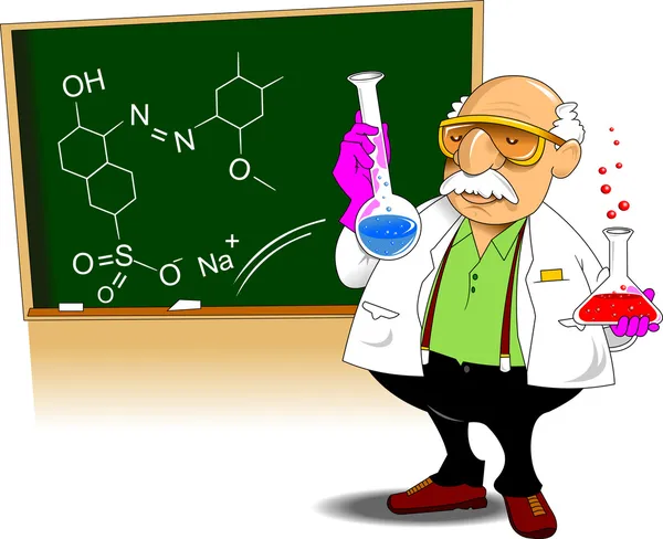 Chemistry teacher — Stock Vector