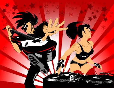Rock dj ve gitarist