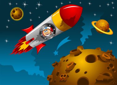 astronot ile roket