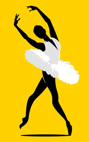 Silhouette ballerine — Image vectorielle