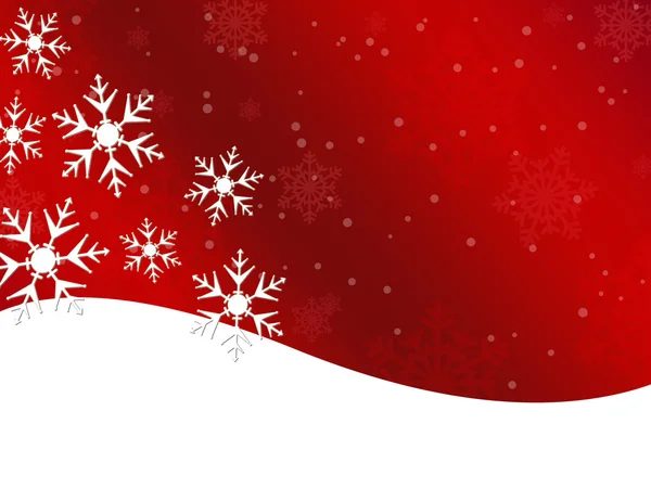 Winter snowflake red background — Stock Photo, Image