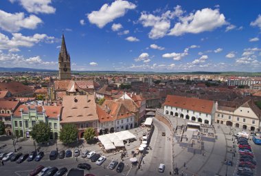 sibiu Transilvanya Romanya kare tarihi mimari
