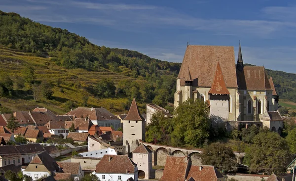 Biertan, villaggio in Transilvania, Romania — Foto Stock