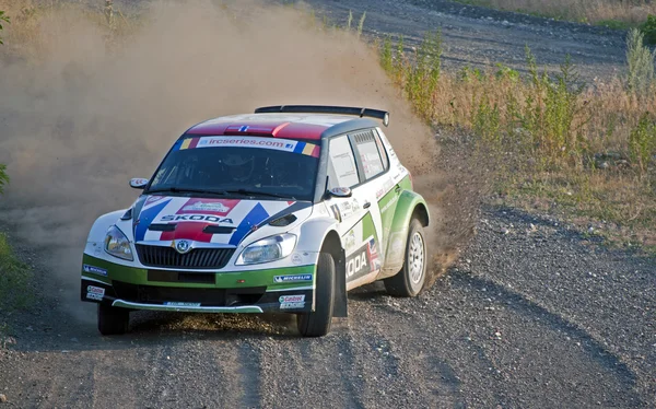Rally car on gravel — Stock Photo, Image