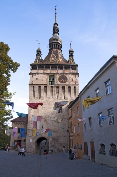 Torre dell'orologio campana Sighisoara — Foto Stock