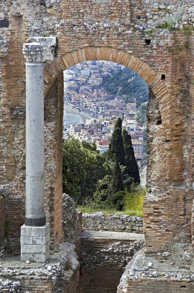 Taormina v Sicílie Itálie — Stock fotografie