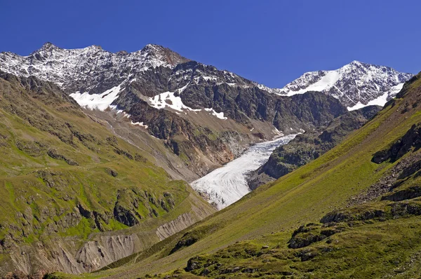 Osztrák Alpokban, Kaunertal Tirol — Stock Fotó