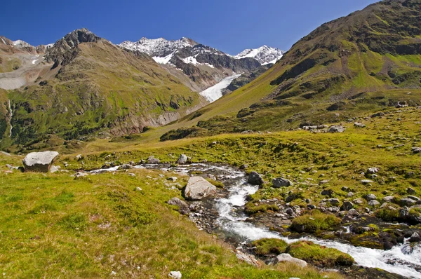 Alpes austríacos em Kaunertal Tirol — Fotografia de Stock