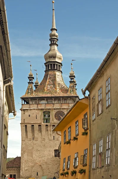 Sighisoara 종탑 시계 — 스톡 사진