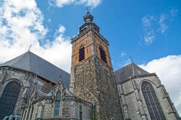 Binche Bing Valónia Igreja Gótica Cidade Bélgica — Fotografia de Stock