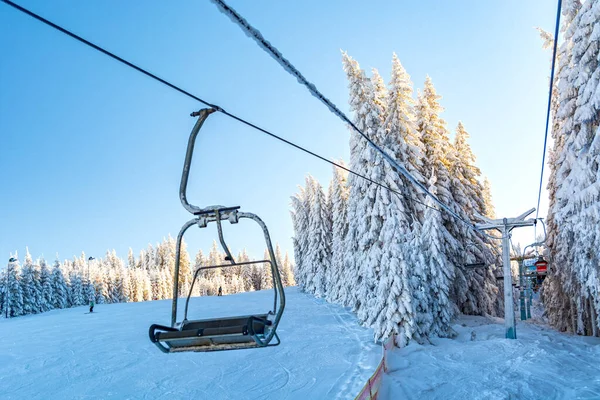Vinterlandskap Rumänien Paltinis Skidort Sibiu Län Karpaterna — Stockfoto