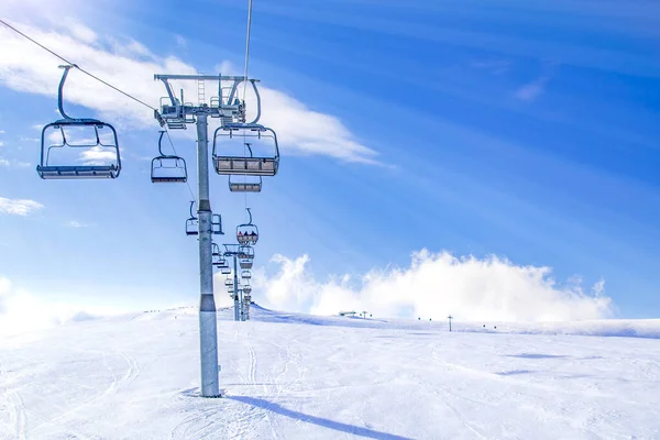 Ski Lift Mountain Landscape Winter Generic Ski Resort High Altitude — Stock Photo, Image