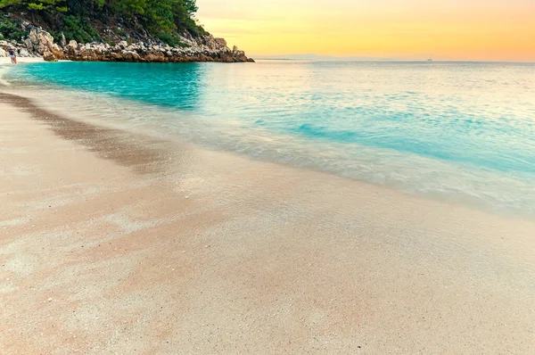 Île Thasos Mer Égée Grèce Coucher Soleil — Photo