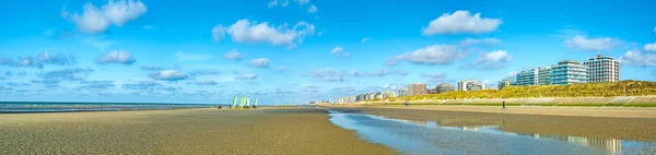 Пляж Панне Северное Море Бельгии Летний День — стоковое фото