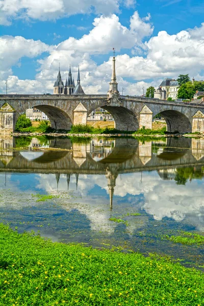 Blois Loire Valley France Blois Skyline City Shores Loire River — 스톡 사진